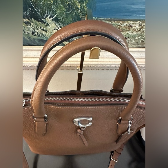 COACH Remi 1317 Pebbled Leather Satchel Saddle Handbag MSRP $398 - Picture 4 of 6